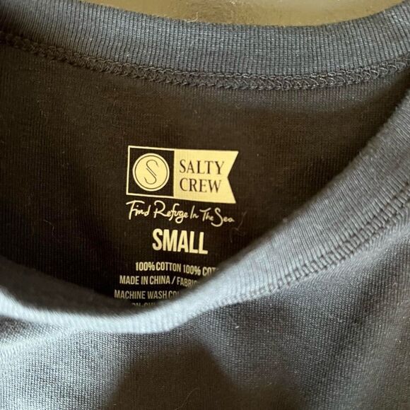 Salty Crew Black Cotton Tee - Picture 3 of 4